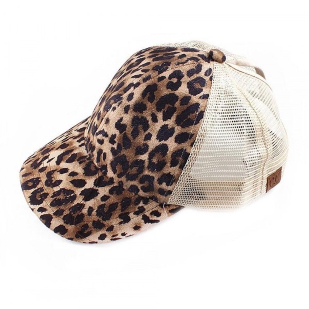 Leopard cc pony hat